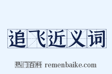 追飞近义词是什么意思的图片